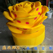 Foam sculpture rose peony flower koi Chinese eaves dragon and phoenix wedding wedding stage window beauty props