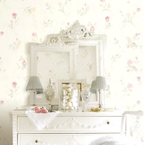 Grammy wallpaper ODM non-woven material French simple plain color small floral living room wallpaper Auchan EF6722