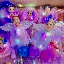 Luminous Bobo ball Magic wand Starry Sky Ball Rose fairy stick Flash toy stall hot night market push
