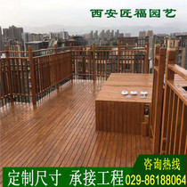 Corrosive wood flooring outdoor terrace garden ceiling camphor pine sauna board grape frame custom carbonized wood solid wood