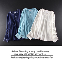 C240-696 Europe and the United States single winter new womens pajamas Korean version of the simple and versatile comfortable homewear top t-shirt
