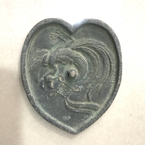  New Han Dynasty bronze mirror Antique copper mirror Unearthed newlywed ornaments heart-shaped single phoenix copper mirror