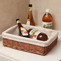 Willow rattan storage basket storage box dirty clothes basket desktop kitchen snacks sundries basket willow storage basket