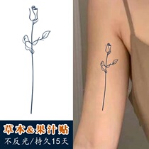 (A copy of 2) juice rose tattoo patch herb non-reflective waterproof long-lasting female pattern ins Wind arm