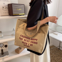 Large Capacity Handbag Bag Woman 2022 New Summer 100 Hitch Canvas Student Package Single Shoulder Bag Mommy Bag Mother Bag