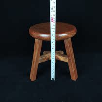 Retro full solid wood stool round stool childrens stool small stool old door bench home shoe stool old furniture nostalgia