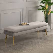 Bed tail stool light luxury cloakroom into the door to change shoes stool clothing store modern simple bedroom metal foot sofa bench