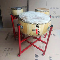 Authentic yellow cow skin drum drum chunwood white stubble drum gongs and drums Taoist priest with solid wood musical instrument drum drum rhythm drum