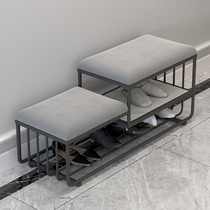 Light luxury shoes stool home door can sit shoe frame bed tail stool northern Europe shoes stool entry bench soft seat
