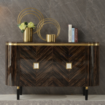 Simple post-modern entrance cabinet Light luxury wind Living room entrance hall Shoe cabinet One solid wood partition decoration Italian style