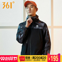 361 Degree Mens Sportswear Trench Coat 2021 Spring New Quick Dry Hooded Cardigan Running Training Jacket 9606