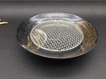 16cm round barbecue net tempura net plate Parent-child outdoor barbecue net Cooking net Fried grill net Multi-purpose net