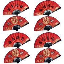 Best man to pick up Chinese style silk cloth wedding wedding folding fan groom groom greeter fan wedding fan customization
