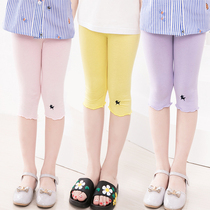 Girl 70% Beats Bottom Pants Summer Slim Mid Pants Baby Pure Cotton 50% Pants Modale CUHK Girl Casual Pants