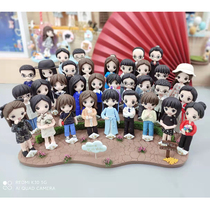 Graduation design photo customization company annual meeting team dolls make soft clay people Enterprise mascot souvenirs