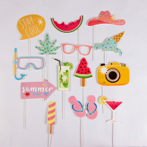 Summer theme watermelon ice cream photo props layout background decoration Kindergarten activities Childrens Day selfie