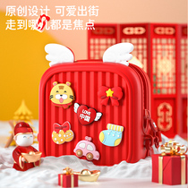 2022 New Year Tiger Head Bag Kindergarten Boys and Girls Baby Backpack Childrens Backpack Gifts 3-8 Years