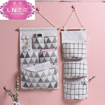 Storage bag Hanging bag Bedside wall hanging fabric artifact Hanging door key hanging pocket bag Sock wardrobe