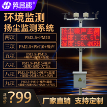 Dust and noise detection system Smart construction site real-time online monitoring of noise and dust environment Networking View data