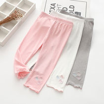 Girls leggings Summer childrens seven-point pants thin cotton baby wild pants wear foreign summer fashion tide