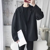 Suit mens autumn dress light ripe style Hong Kong style coat fried Street high-end clothes casual mens small suit