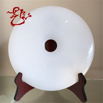 Natural pure white jade safety buckle ornaments jade buckle nostalgic jade jade furniture porch office decoration gifts