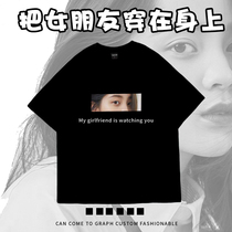 Custom Couple Dress Summer diy Short Sleeve T-shirt Print Personality Cotton Loose Half Sleeve Custom Class Clothes Work Clothes