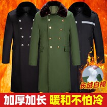 Thickened Long-style Military Cotton Large Closet Mens winter Anti-cold and warm old-style Lauprotect cotton clothes Old and green Northeastern large cotton padded jacket