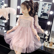 Chundress girl dress with dress and dress for dress princess dresses childrens skirts big childrens spring and autumn little girls dress