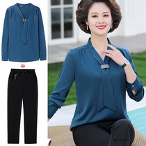 Middle-aged mother autumn suit jacket summer thin model 2021 new 40-year-old 50 middle-aged womens spring and autumn shirt