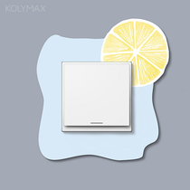 Summer lemon juice switch stickers modern simple acrylic wall stickers home creative light socket protective cover decorative frame