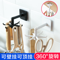 Rotating adhesive hook non-hole kitchen adhesive hook strong viscose Wall household wall creative hook multi-function adhesive hook