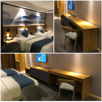 Hotel Hotel suite Double full set of furniture Boutique Bed and breakfast Room bed standard room bed Apartment bed table customization