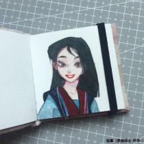 Warm hand-made hand-made watercolor book small portable travel painting hand book 200g Baohong Mini