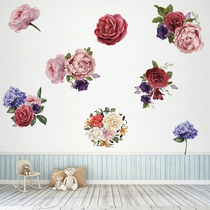 Peony Flower Living Room Wall Makeup Hole Wall Sticker Kitchen Umbrella Sticker Tile Defect Sticker Bathroom Waterproof Self Adhesive