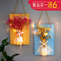 Dried flowers small vase Christmas ins restaurant bedroom Nordic Wall pendant interior room decorations creative wall decoration