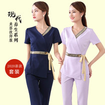 Southeast Asia Thai Beautician work clothes Reflexology technician clothes Spa clothes Summer beauty salon suit new large size