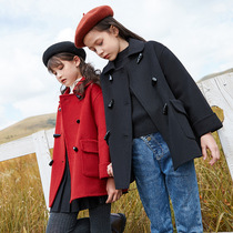 Girls 2021 autumn new wool coat winter childrens clothing Korean version of foreign style girls long double-sided jacket