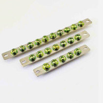 Pure copper 3-position zero copper row 3-hole zero row 2 * 15mm machine room distribution box zero row bus row ground row
