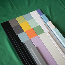Solid Wood minimalist flat color skirting line yellow green gray white black very narrow toe line