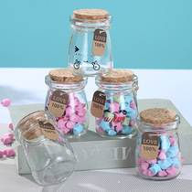 520 gifts for boyfriend and girlfriend star glass bottle origami wishing small cork pudding scented tea storage bottle drifting