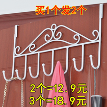 Free-to-punch door rear hook shelve Wall hanging free nail door back style clothes hanger hanging clothes containing shelf clothes hat hook