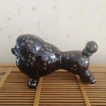 White wine empty bottle ceramic personality creative animal dog poodle bottle collection decoration ornaments