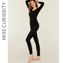 Thermal underwear womens thin self-heating autumn clothes autumn pants womens set Autumn Winter muscle bottom no trace base shirt top