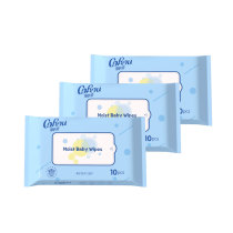 Heart soft baby padded wet wipes portable 10*3 packs