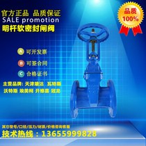 Tianjin Tanggu flange open Rod soft seal gate valve Z41X-16Qdn80 elastic seat sealing tap water Fire Pump Room