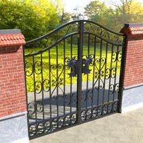 European style simple wrought iron gate garden villa door outdoor iron door courtyard door into the House anti-theft fence small door customization