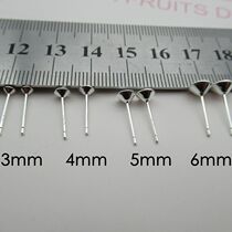 s925 Pure Silver Ear Nail Bowl Needle Pearl Tootoli Tray Needle Bead Disc DIY Handmade Pearl Toural Accessories Accessories