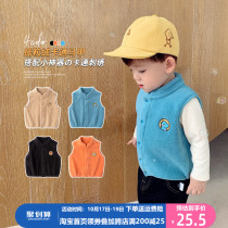 Baby wearing vest spring and autumn baby autumn winter vest autumn horse clip children autumn boy plus velvet shoulder women tide