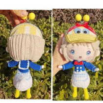 T043 Duck fart 10 5cm mouth gold bag doll crochet electronic file illustration woolen crochet electronic drawing